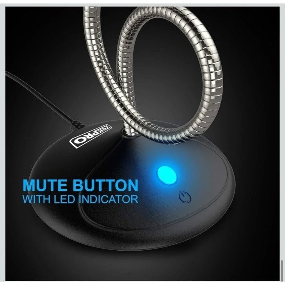 ZekPro USB Microphone for Computer Plug & Play Zoom Podcast Conference Meetings